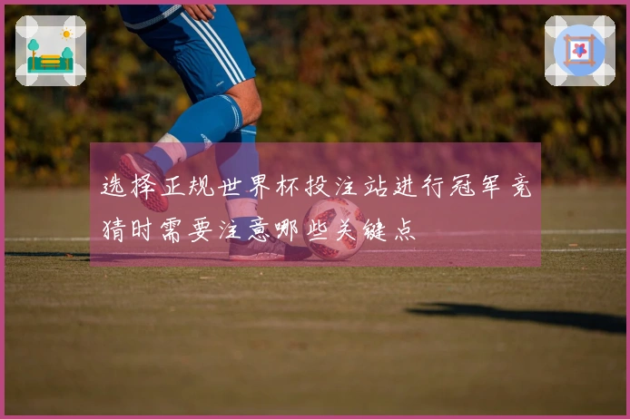 选择正规世界杯投注站进行冠军竞猜时需要注意哪些关键点